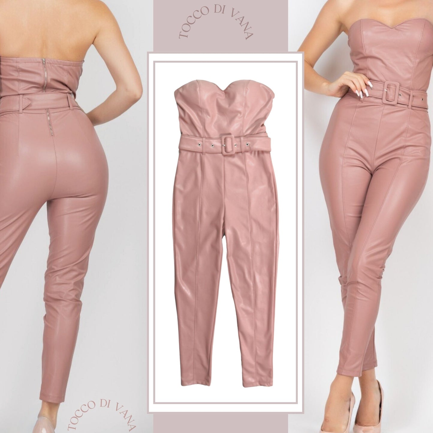 Faux Leather Jumpsuit