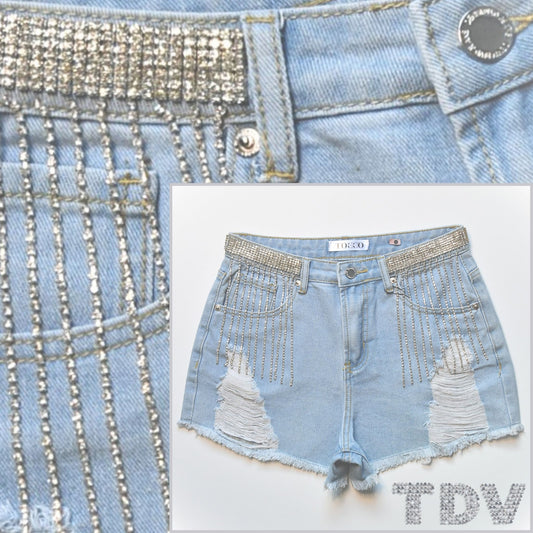 RhinestoneTassel Short