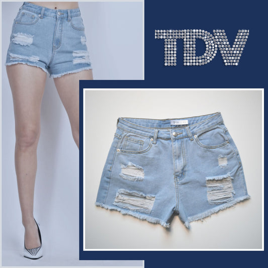 Distressed Mid-Rise Short