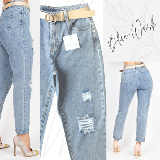 Distressed High-Waist