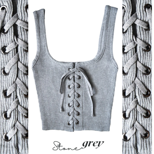 Stone Grey Crop top